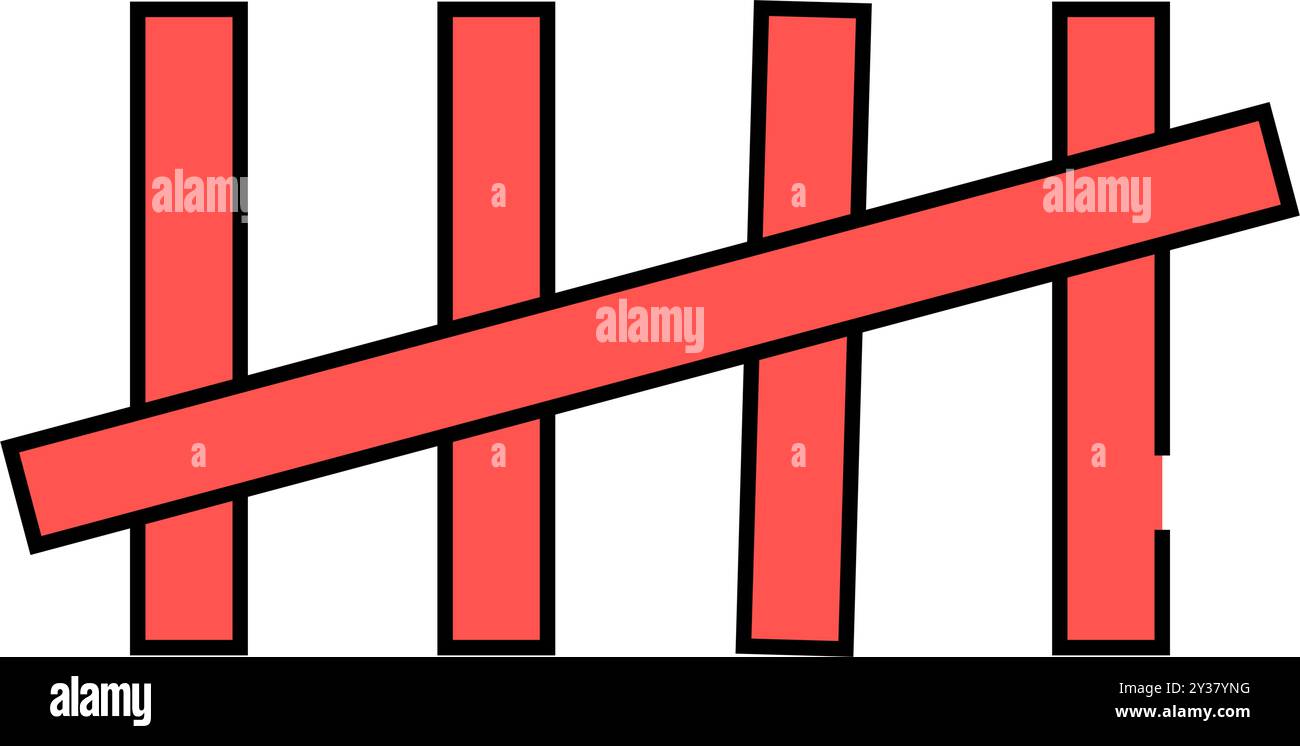 notches prisoner icon color illustration Stock Vector Image & Art - Alamy