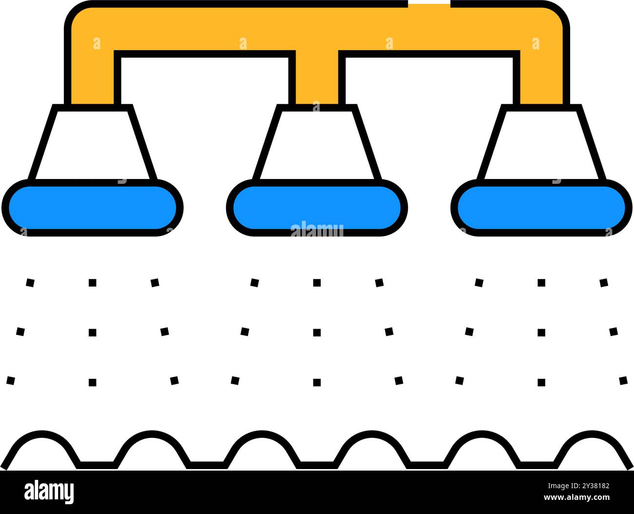 watering irrigation system icon color illustration Stock Vector Image ...