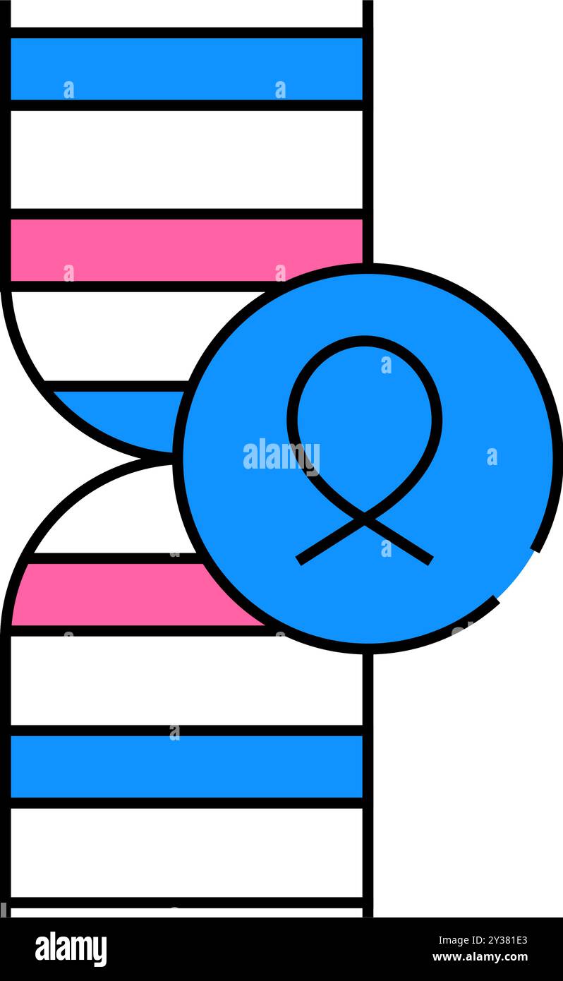 Dna cancer sign icon color illustration stock vector image art alamy