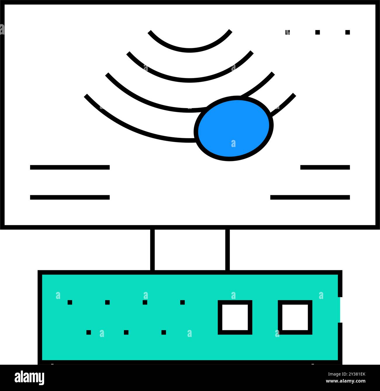 ultrasound equipment sign icon color illustration Stock Vector Image ...