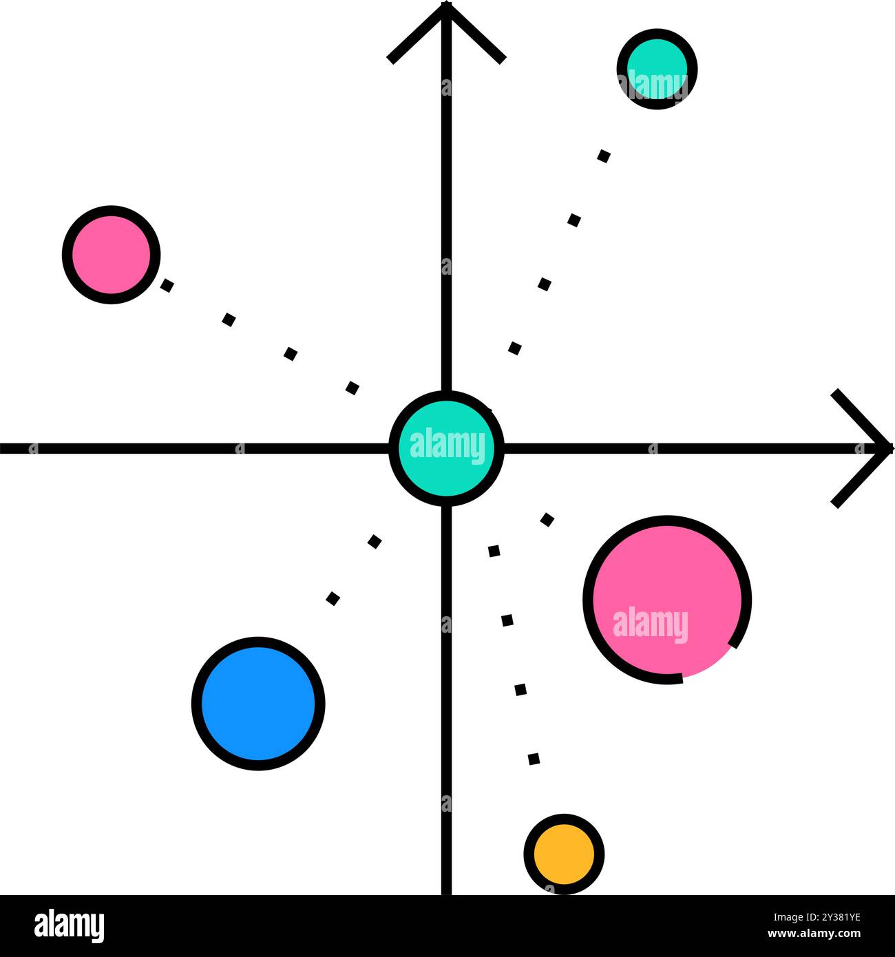 scatter chart icon color illustration Stock Vector Image & Art - Alamy