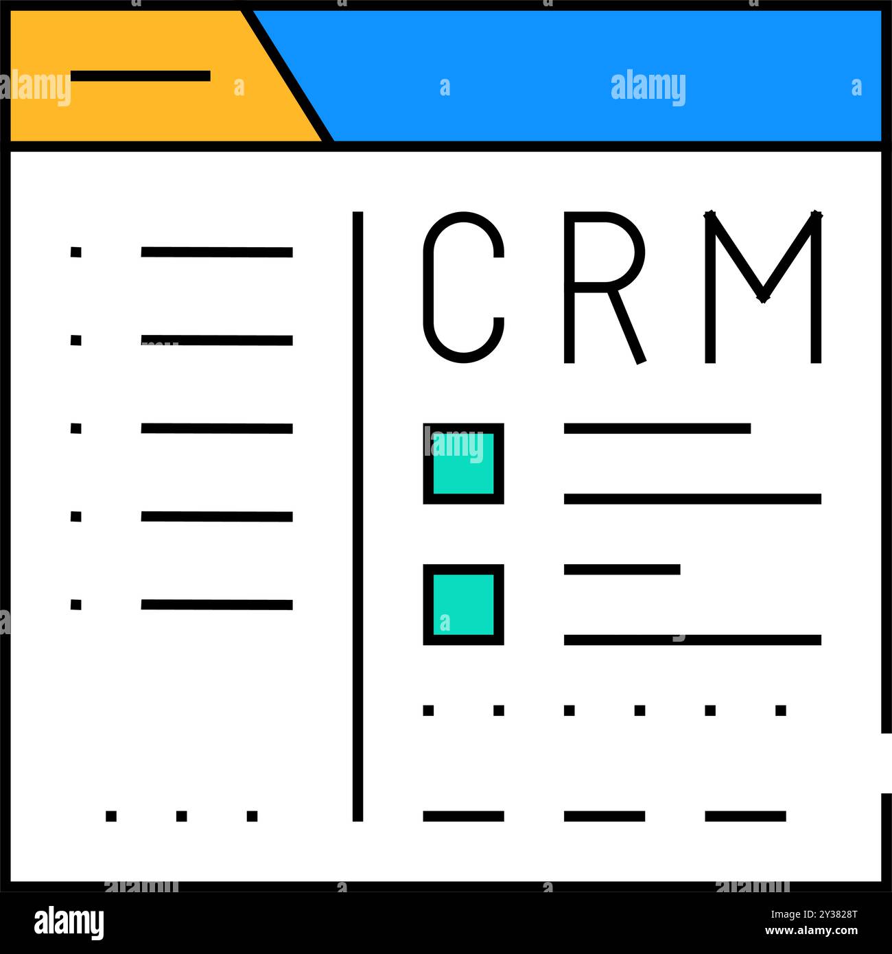 crm web site icon color illustration Stock Vector Image & Art - Alamy