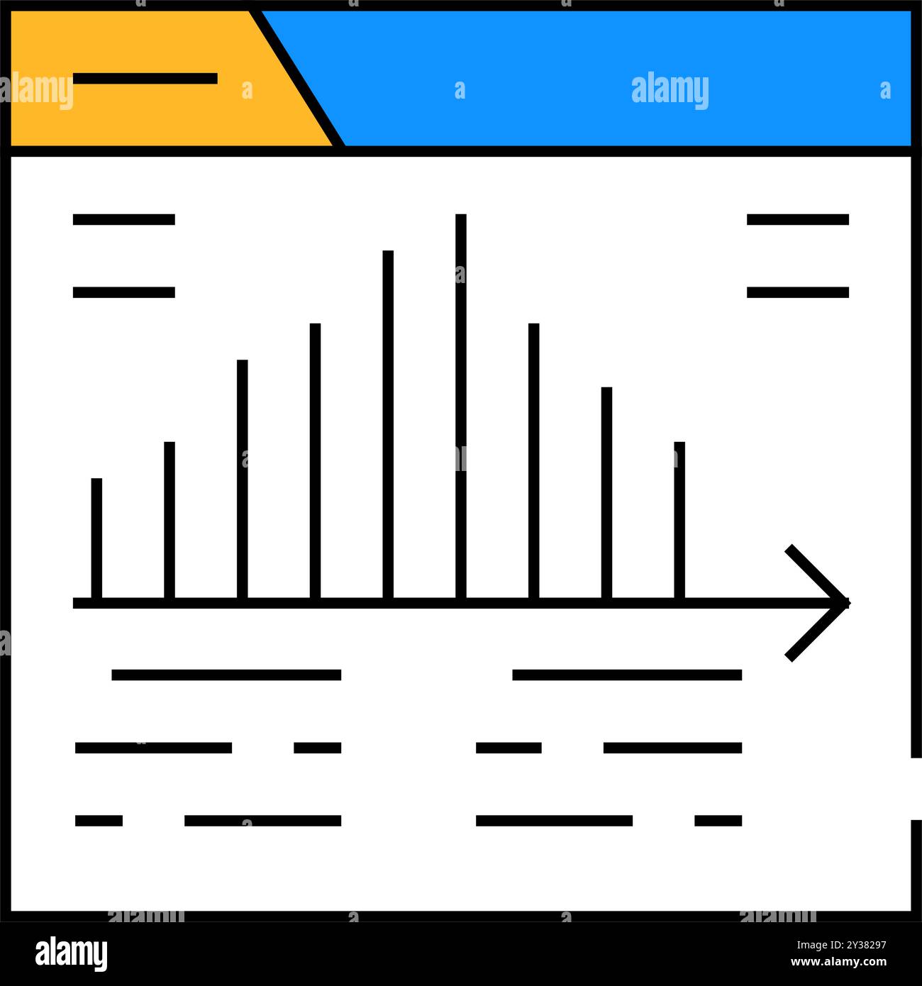 marketing infographic report icon color illustration Stock Vector Image ...