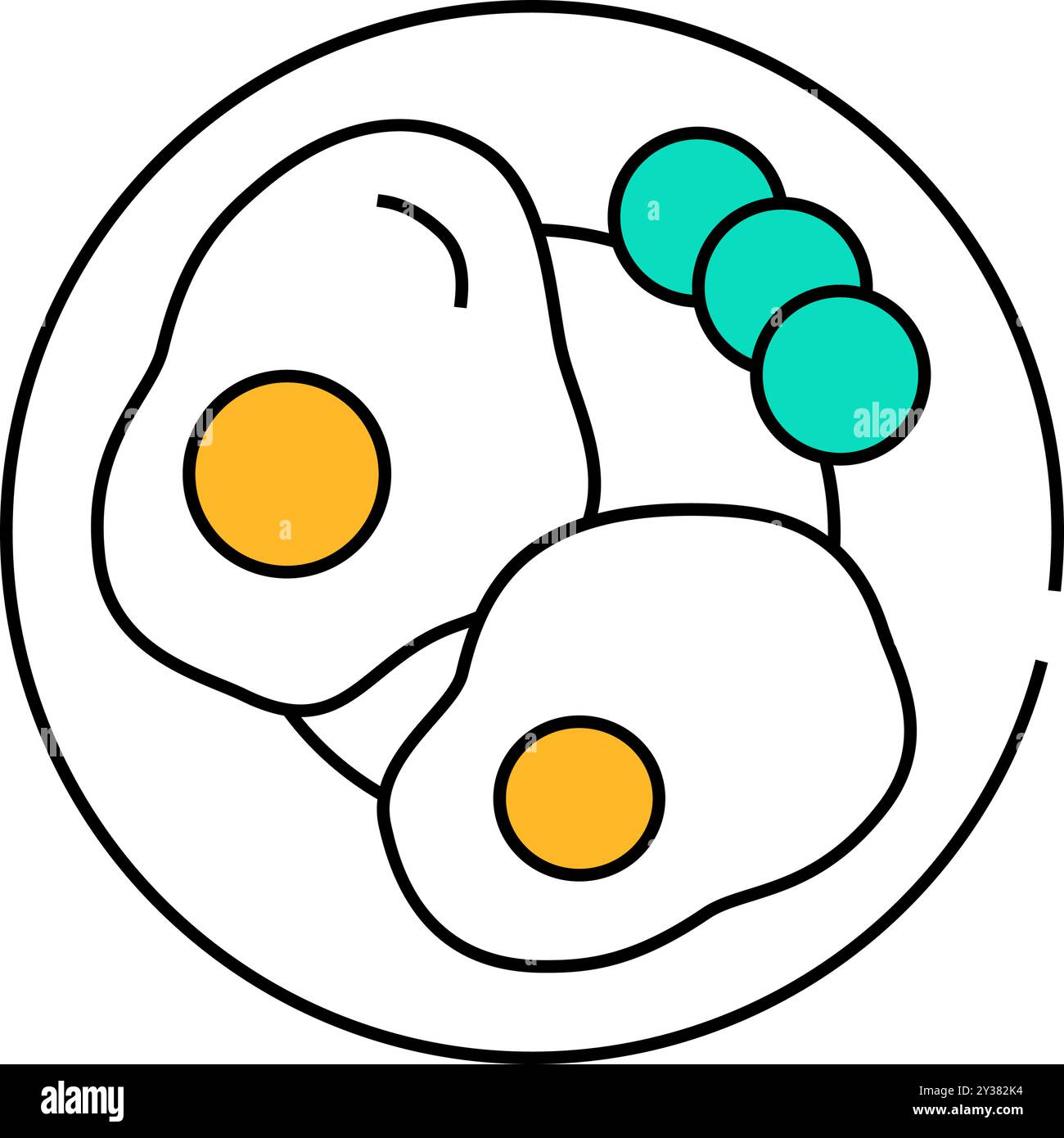 breakfast food sign icon color illustration Stock Vector Image & Art ...