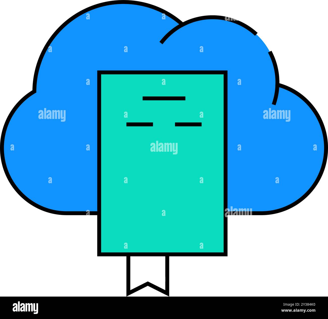 document cloud storage icon color illustration Stock Vector Image & Art ...