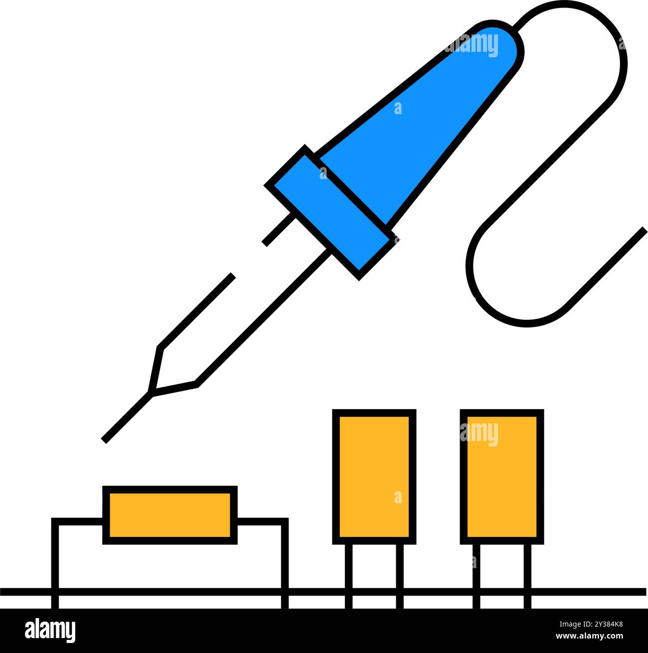 iron solder soldering icon color illustration Stock Vector Image & Art ...