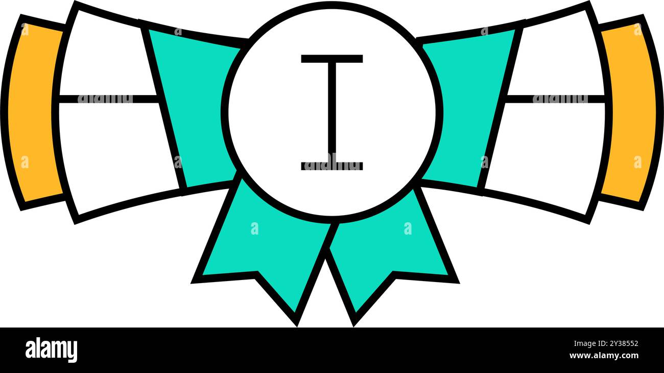 student award sign icon color illustration Stock Vector Image & Art - Alamy