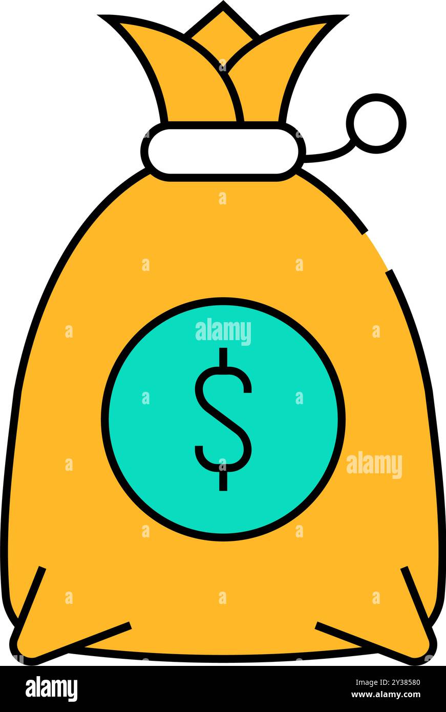 money bag icon color illustration Stock Vector Image & Art - Alamy