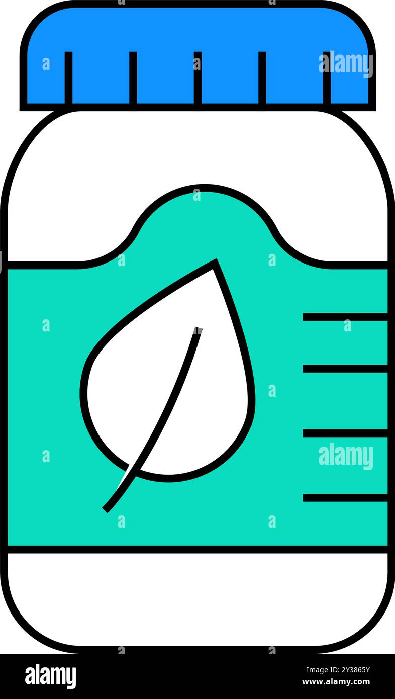 herbal medicine bottle icon color illustration Stock Vector Image & Art ...