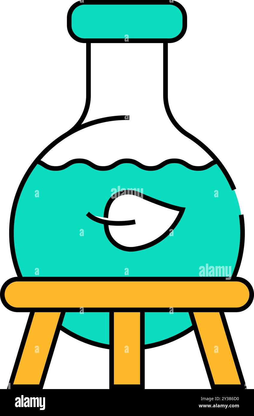 laboratory production bio fuel icon color illustration Stock Vector ...