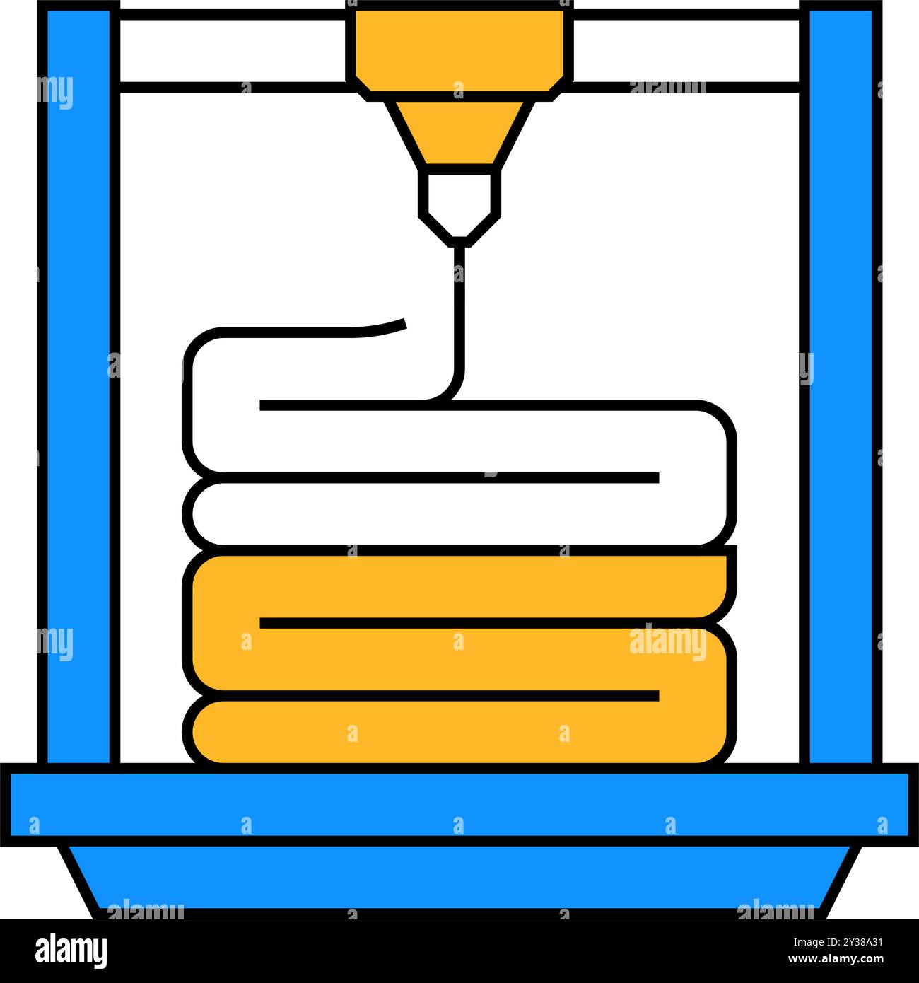 layers of 3d printing icon color illustration Stock Vector Image & Art ...