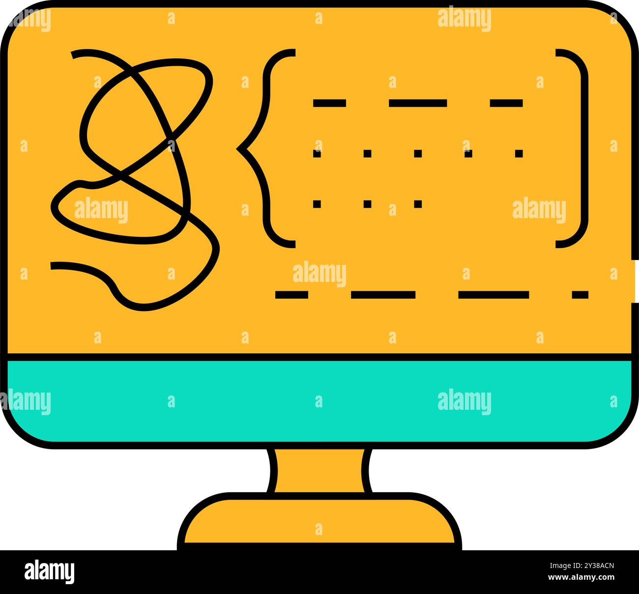 decoding protein molecule icon color illustration Stock Vector Image ...