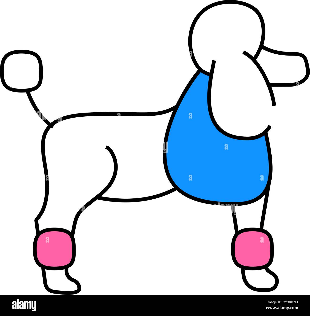 dog poodle flat icon color illustration Stock Vector Image & Art - Alamy