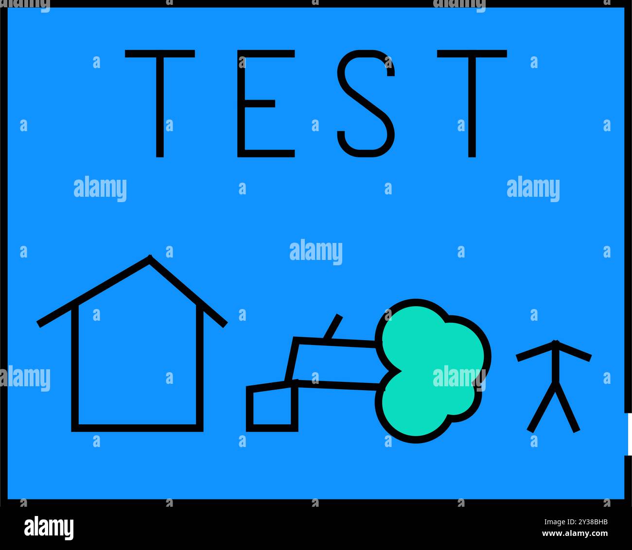 test house tree child icon color illustration Stock Vector Image & Art ...