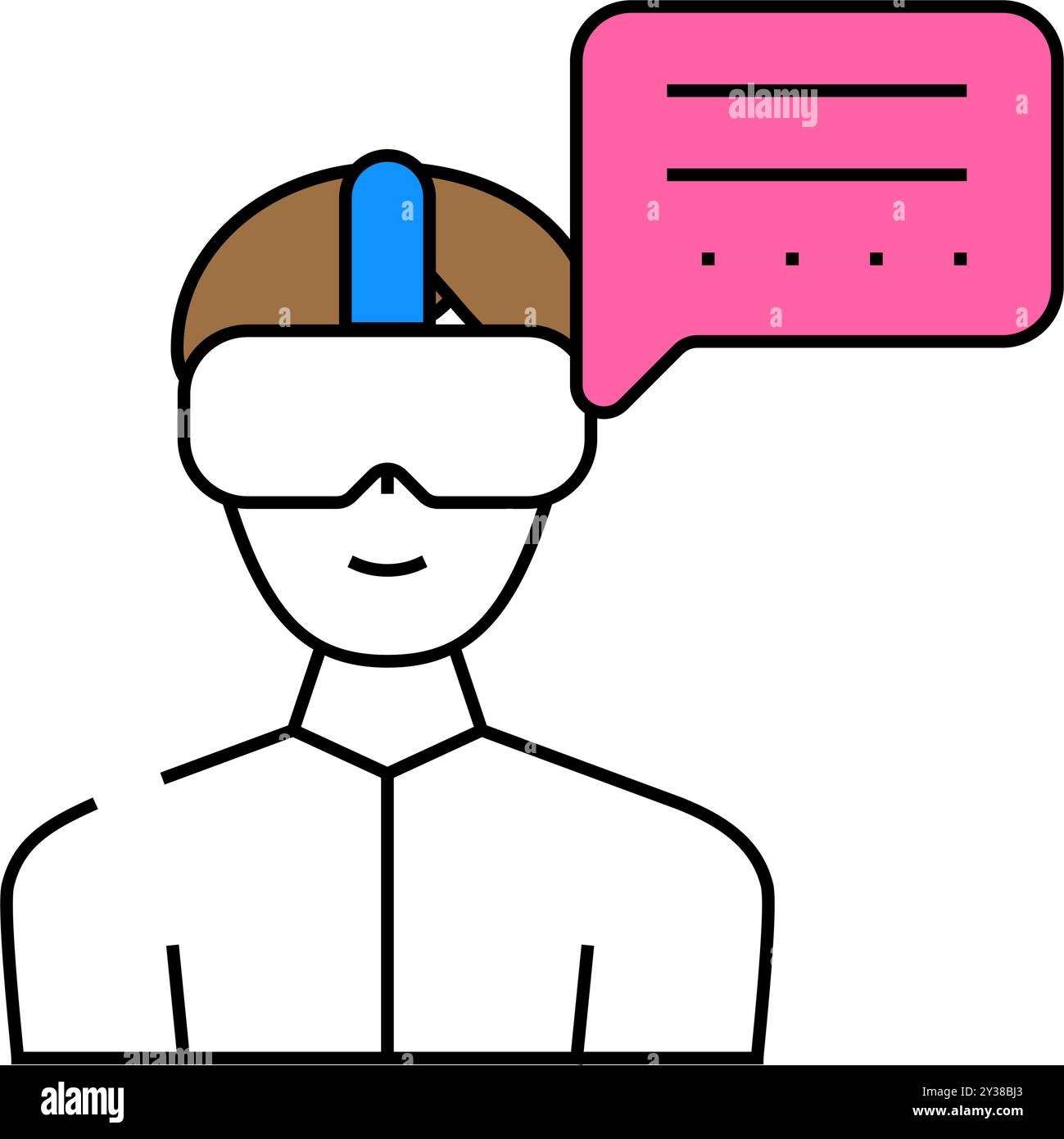 designer vr flat icon color illustration Stock Vector Image & Art - Alamy