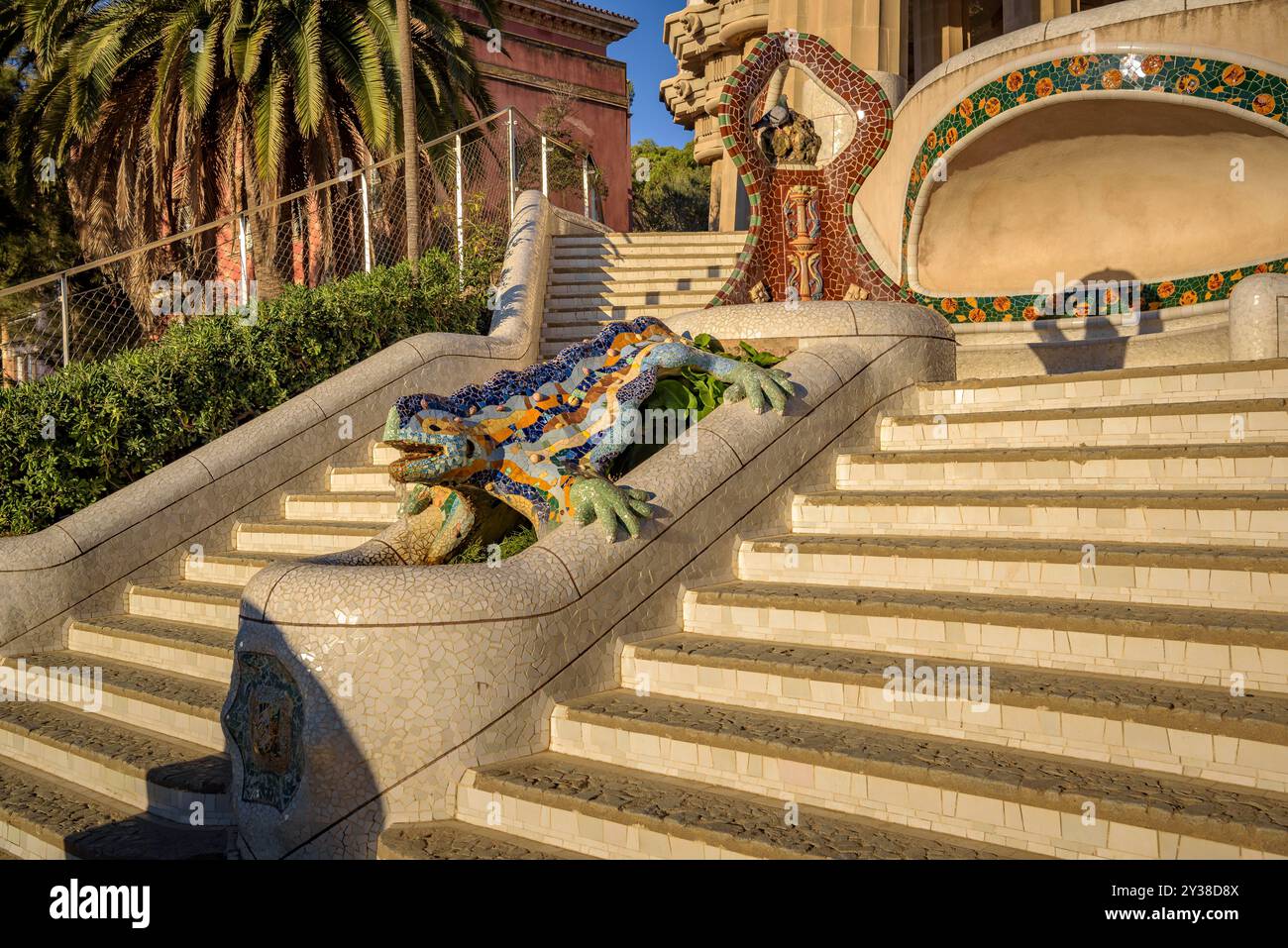 Dragon - salamander from Park Güell, covered with trencadís (mosaic ...