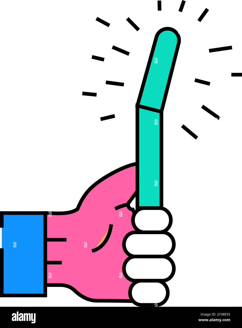 glow stick icon color illustration Stock Vector Image & Art