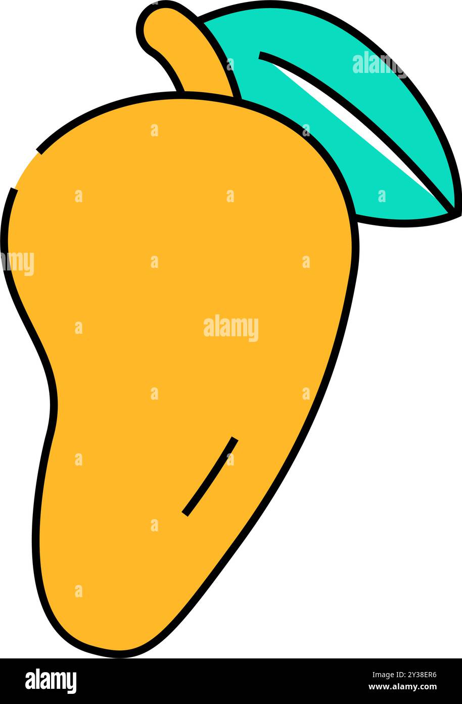 tropical fruit mango icon color illustration Stock Vector Image & Art ...