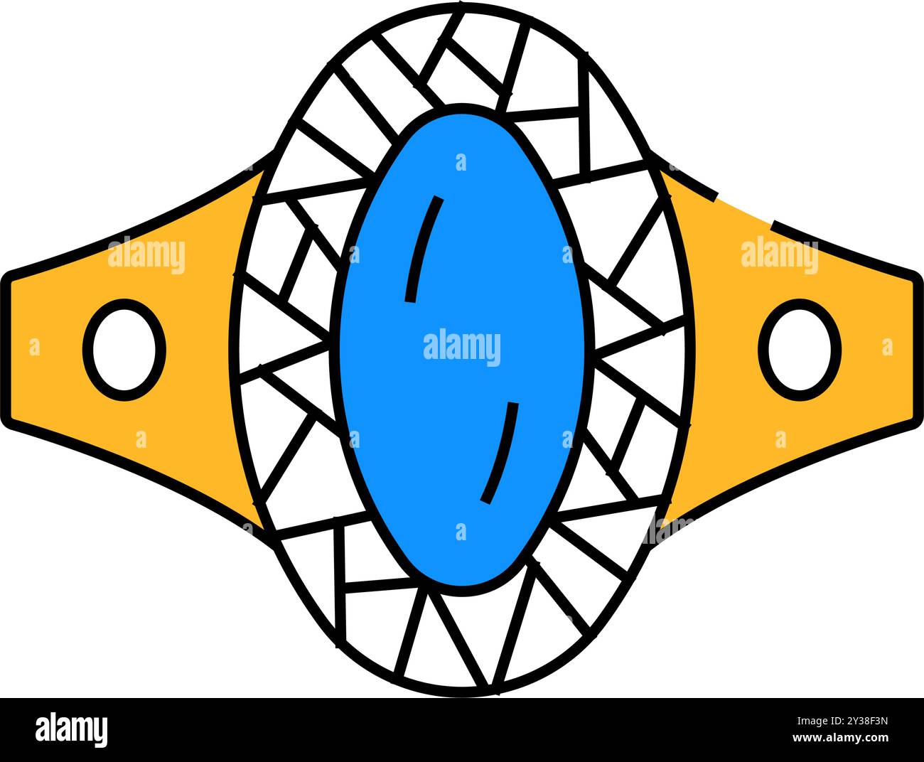 ring with magic diamond icon color illustration Stock Vector Image ...