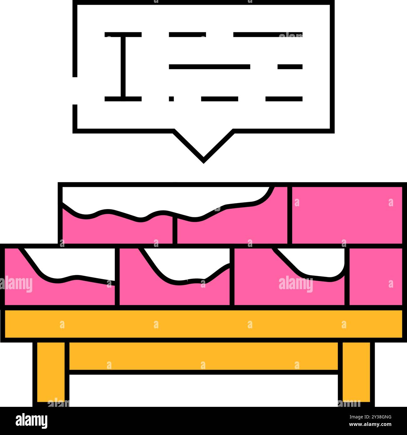 brickwork courses icon color illustration Stock Vector Image & Art - Alamy