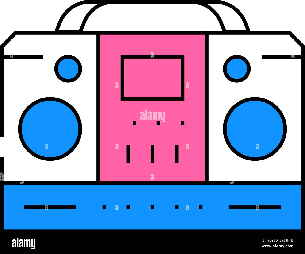 music player flat icon color illustration Stock Vector Image & Art - Alamy