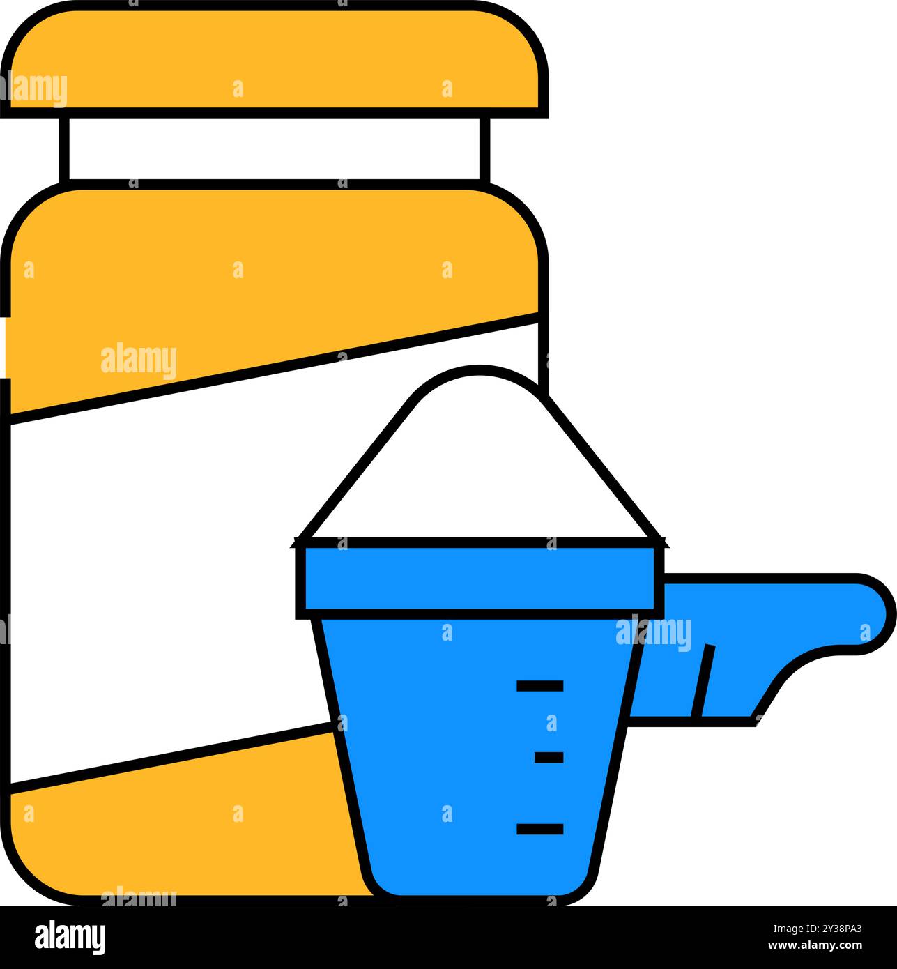 protein supplement icon color illustration Stock Vector Image & Art - Alamy