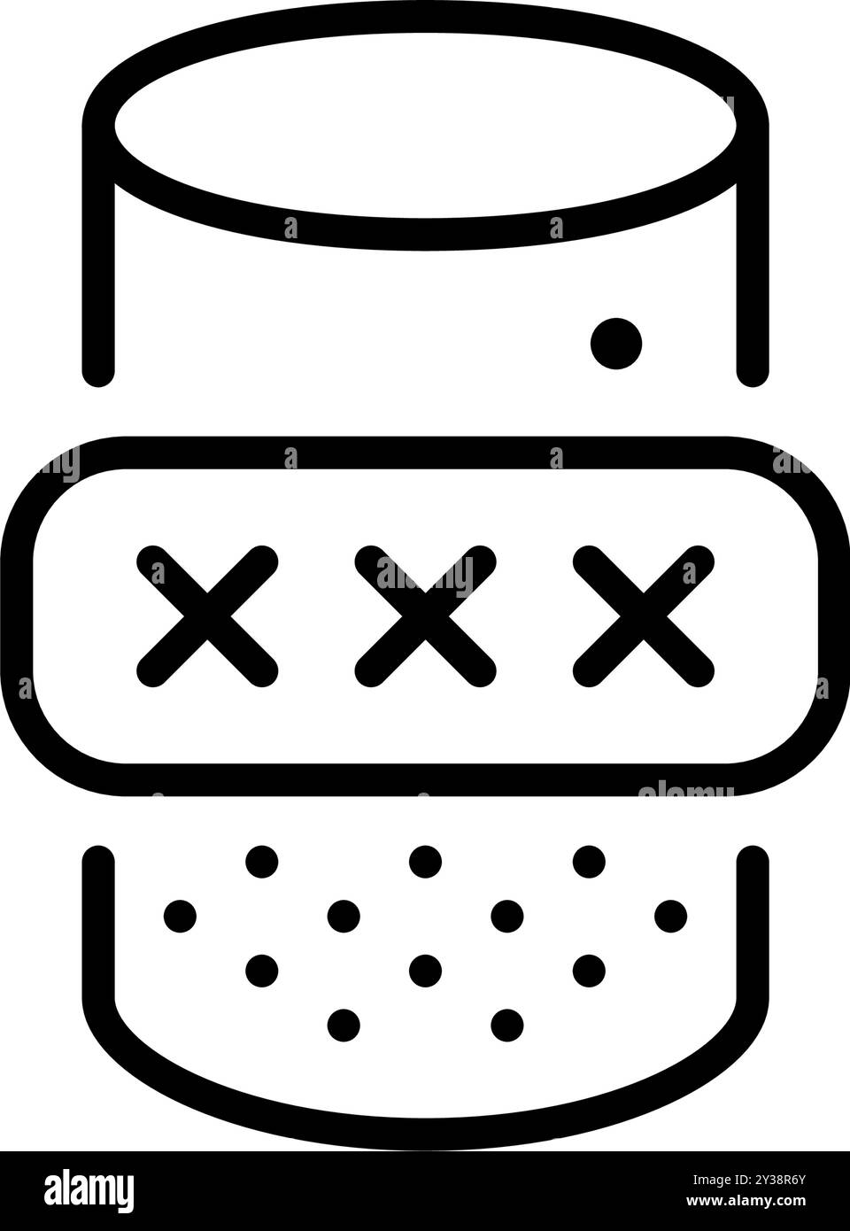 Smart speaker and password. Voice authentication, secure information management. Pixel perfect, editable stroke vector icon Stock Vector