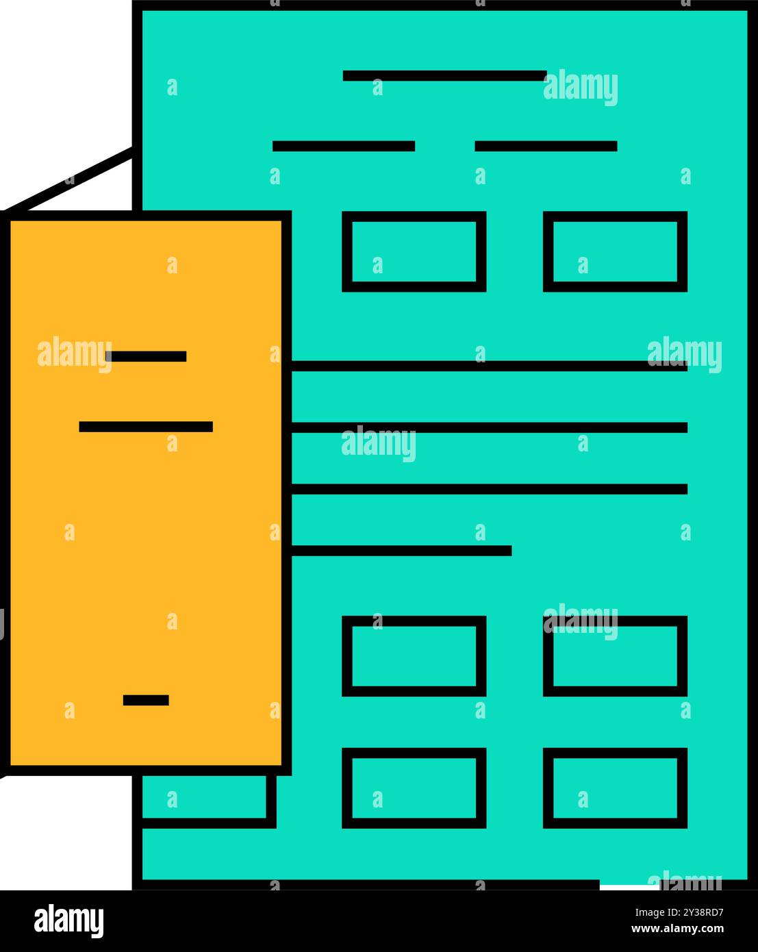 insert booklet icon color illustration Stock Vector Image & Art - Alamy