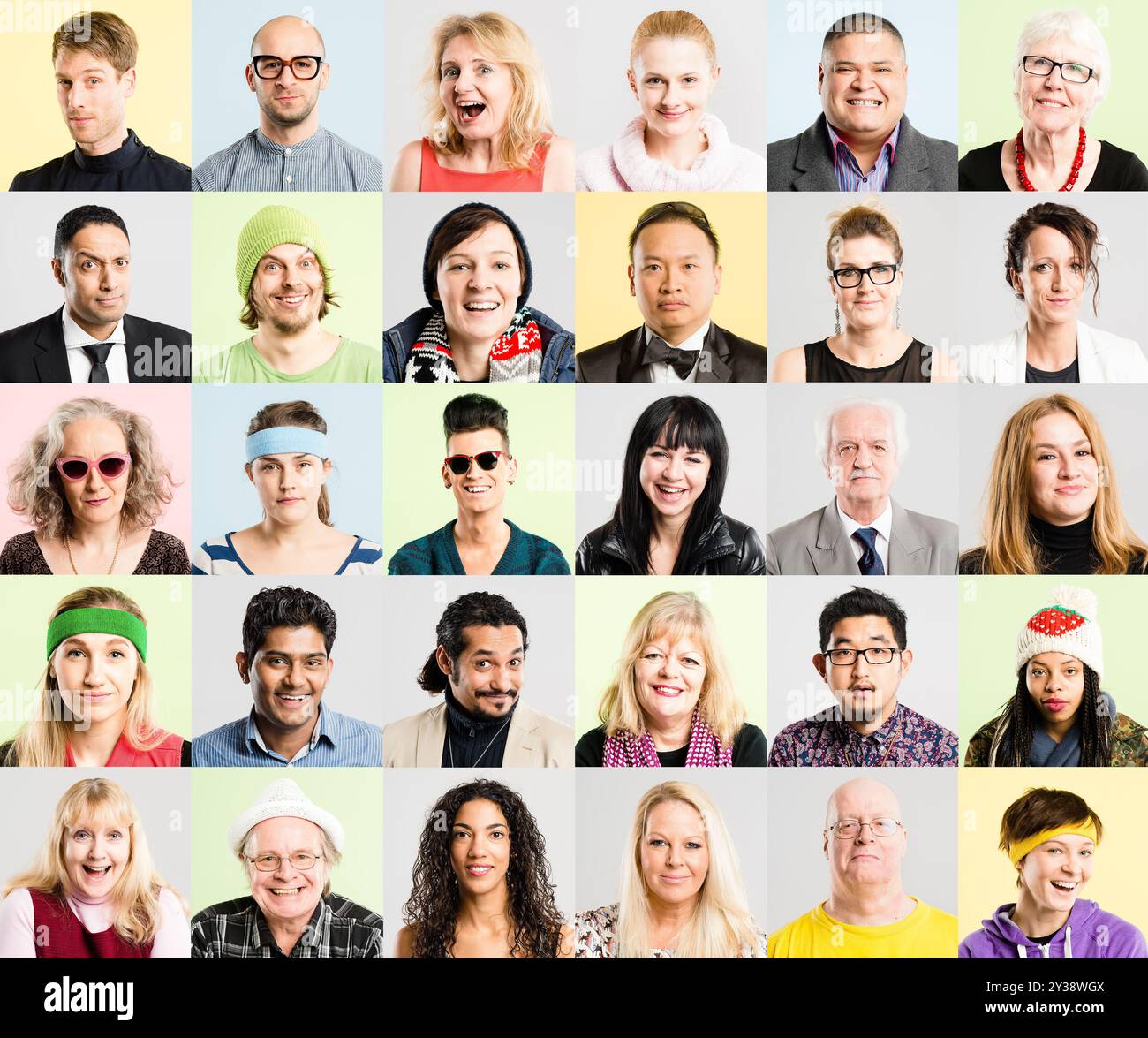 World faces collage hi-res stock photography and images - Alamy