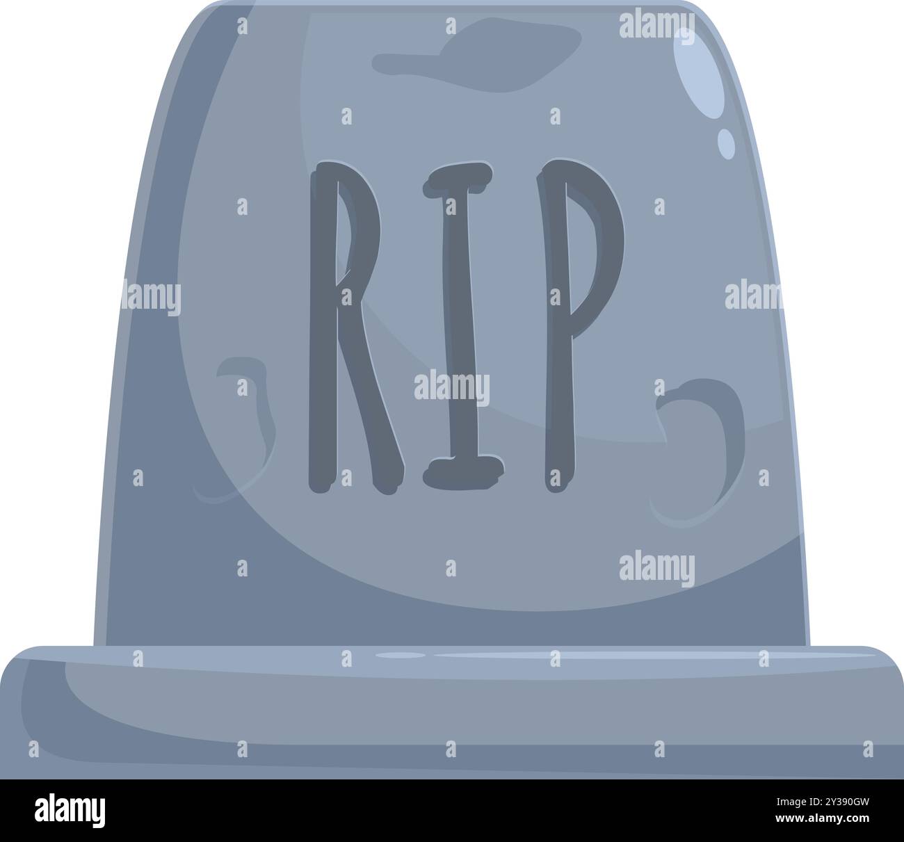 Cartoon headstone with the inscription rip resting in a cemetery Stock ...