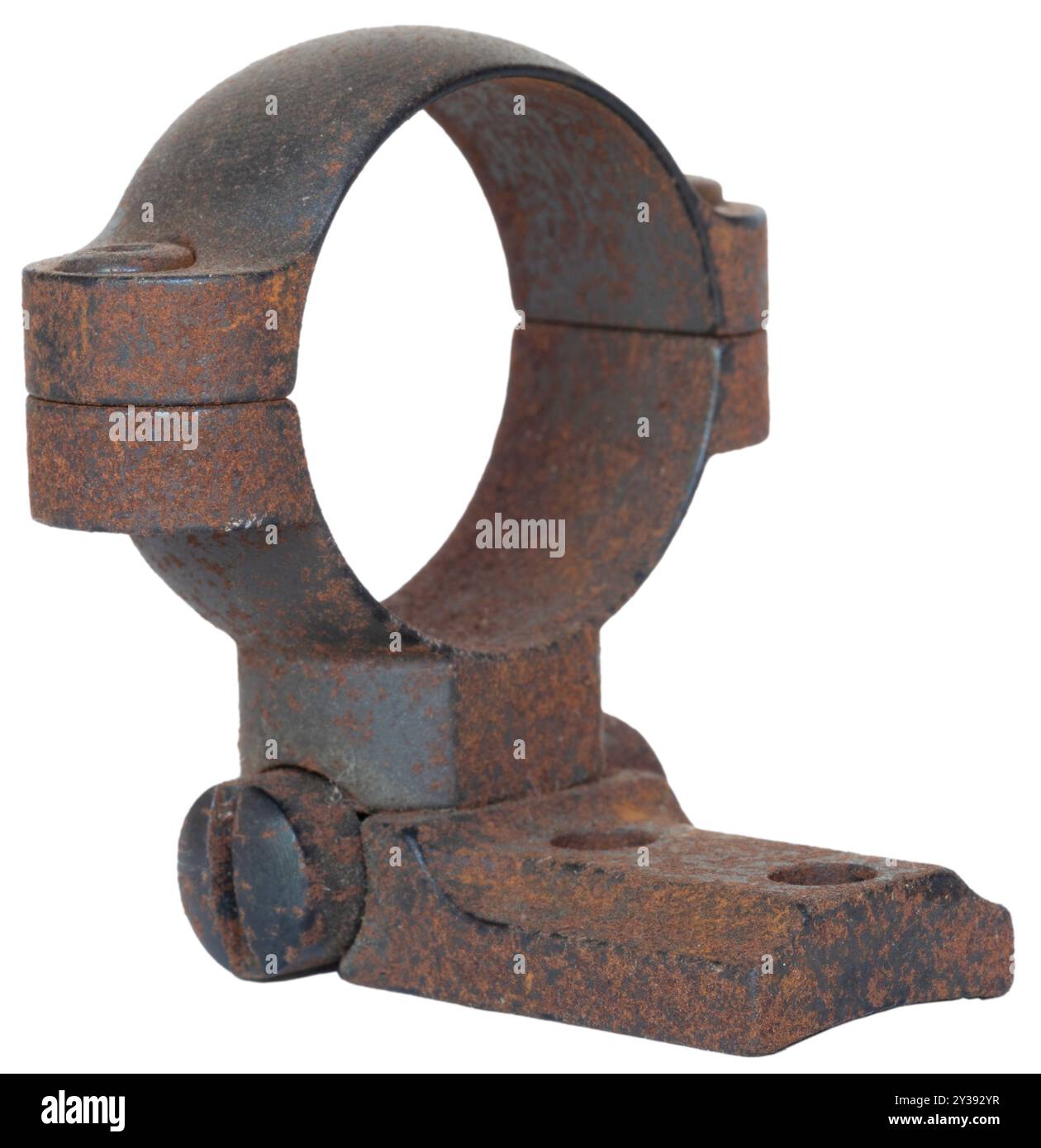 Rifle scope base and ring for mounting a magnified optic on a rifle ...