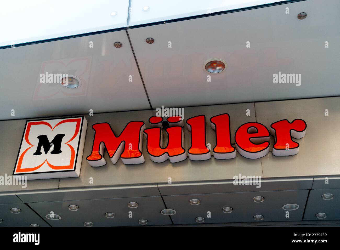 Sign Supermarket Logo Muller Germany Retail Chain Stock Photo