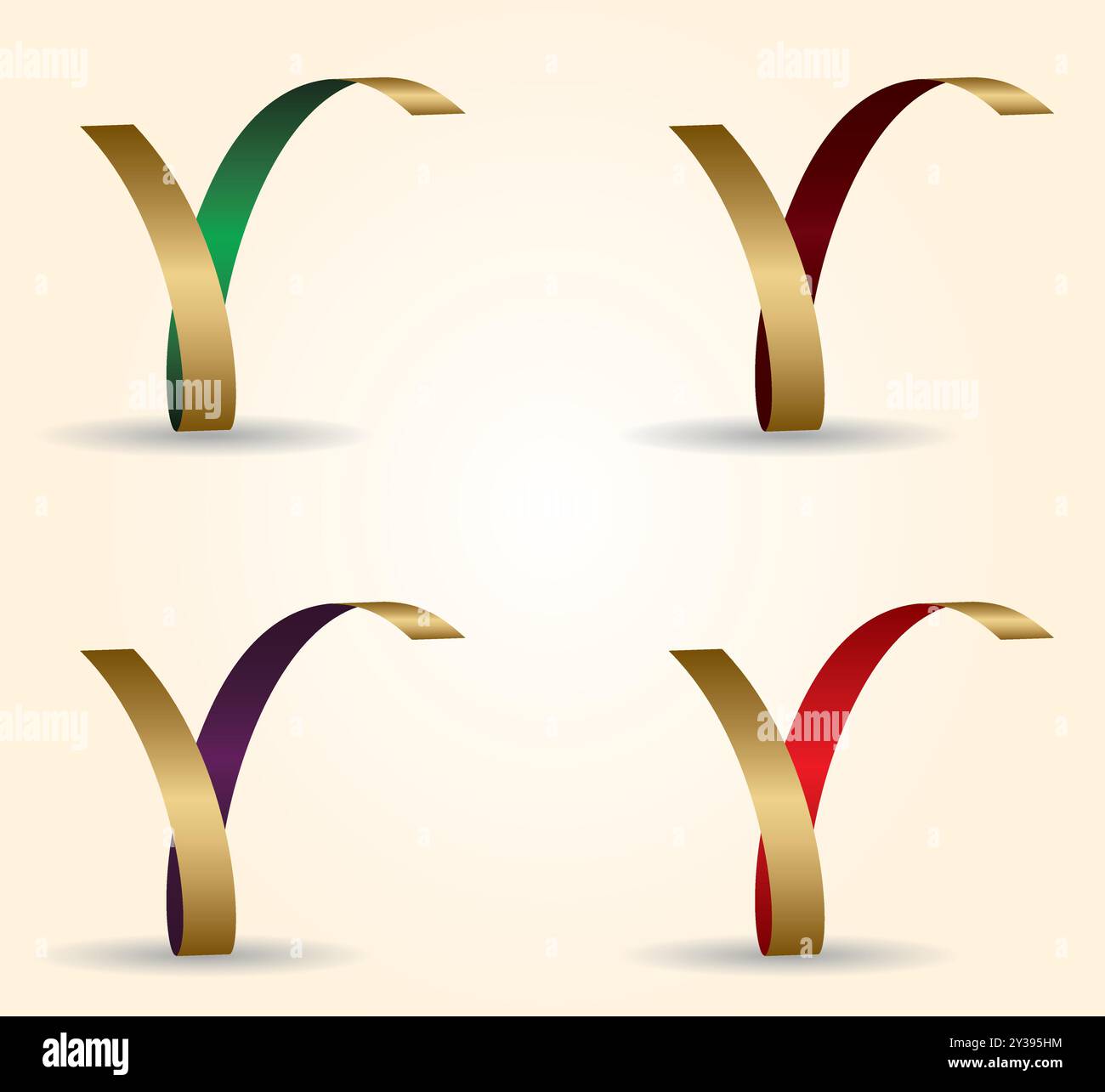 Creative Golden Letter R Logo Design Stock Vector