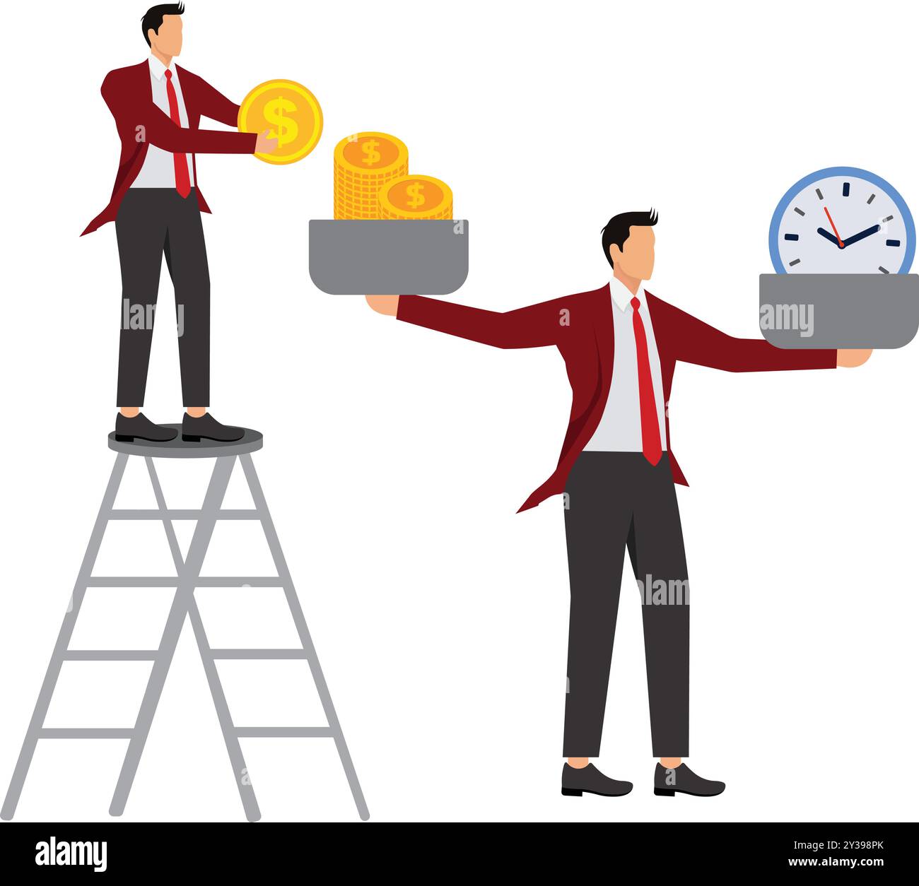 Business Man Time Is Money Concept Stock Vector Image Art Alamy business-man-time-is-money-concept-stock-vector-image-art-alamy