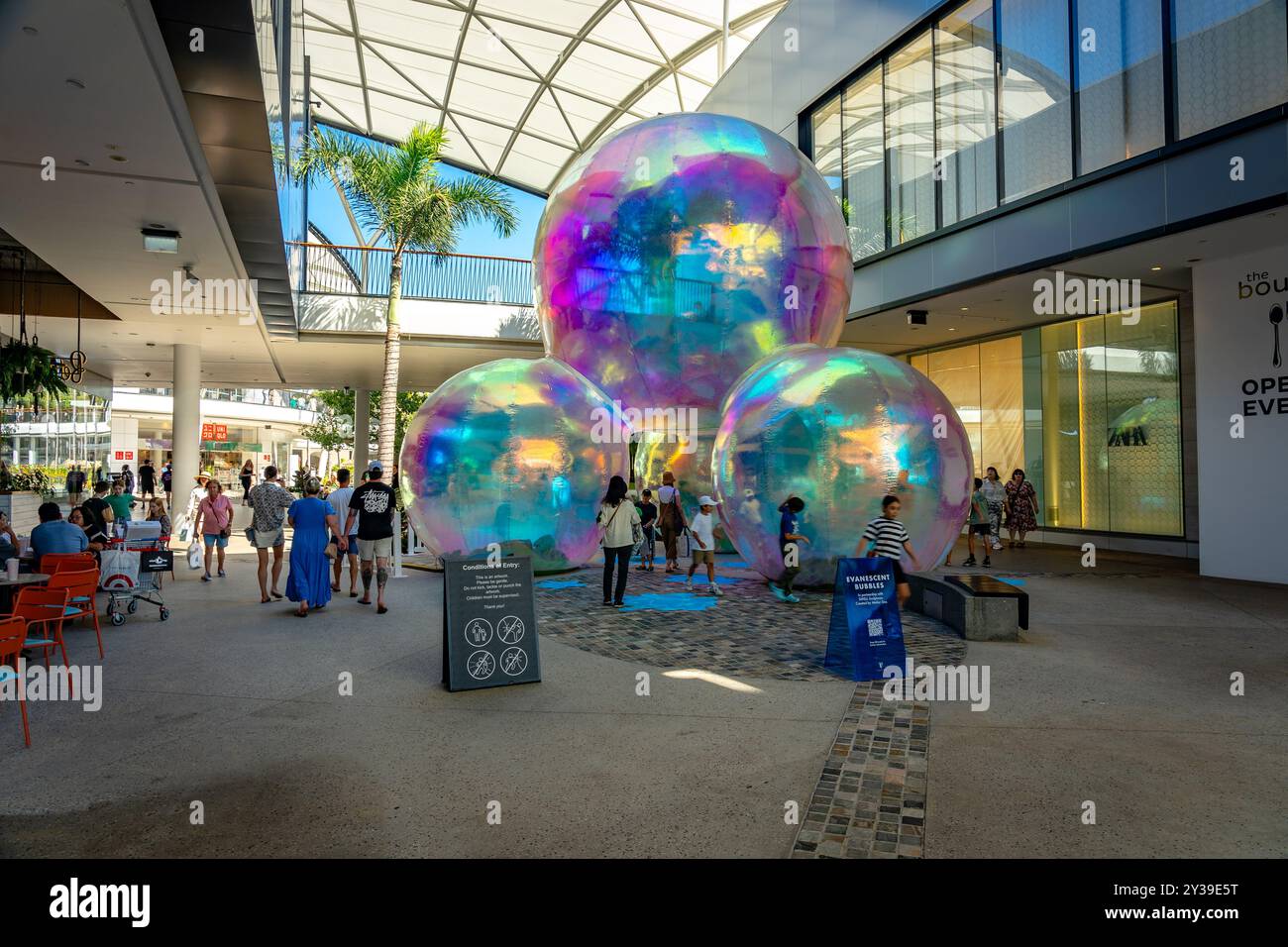 Gold Coast, Queensland, Australia - Sep 7, 2024: Swell sculpture festival at Pacific Fair shopping centre Stock Photo