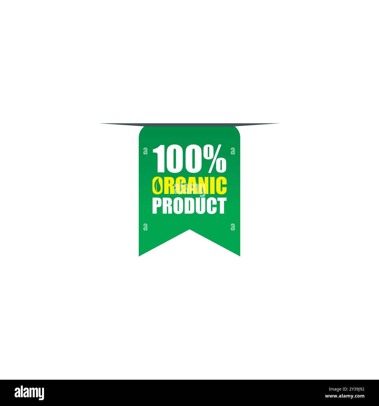 100 Percent Organic Food Vector Stock Vector