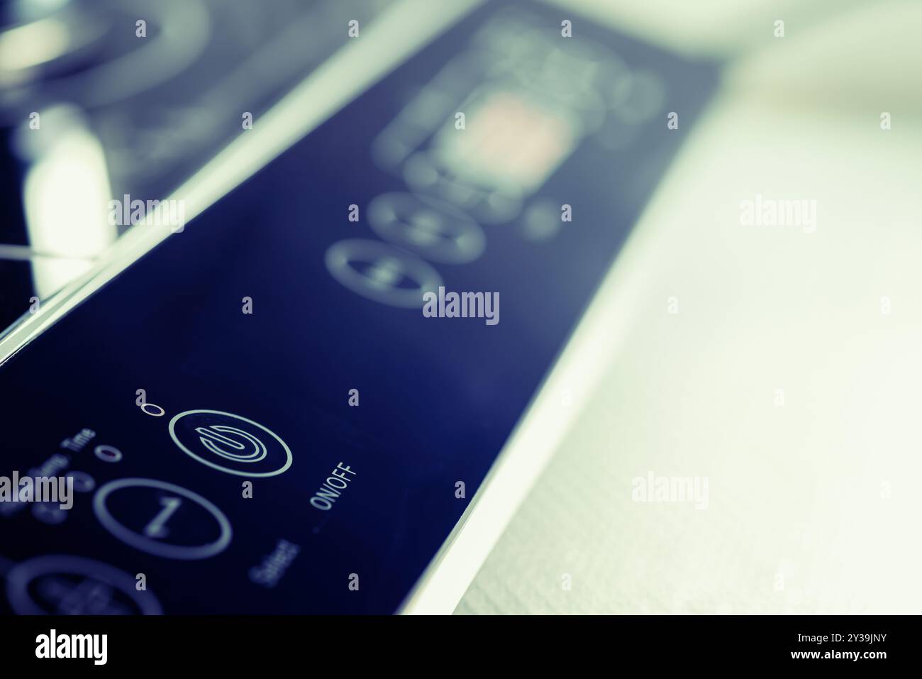 Switch button on off with symbol on dark background Stock Photo - Alamy