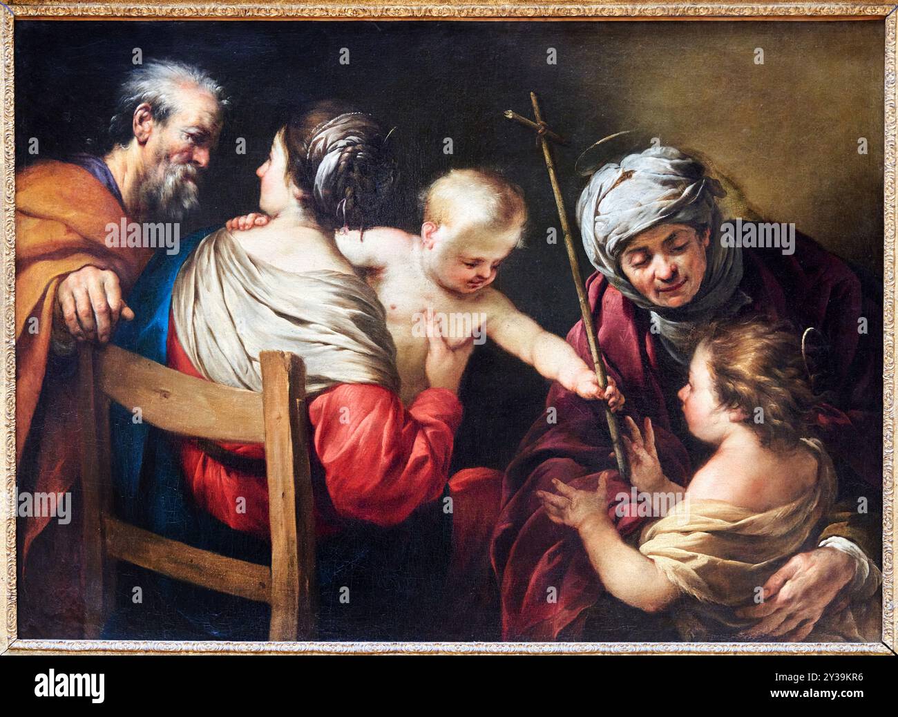 The holy family with saint elizabeth hi-res stock