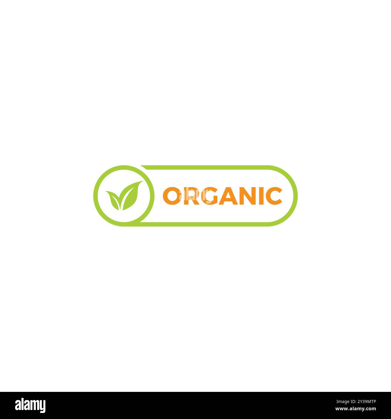 Organic Label vector Template. Nature Icon Stock Vector