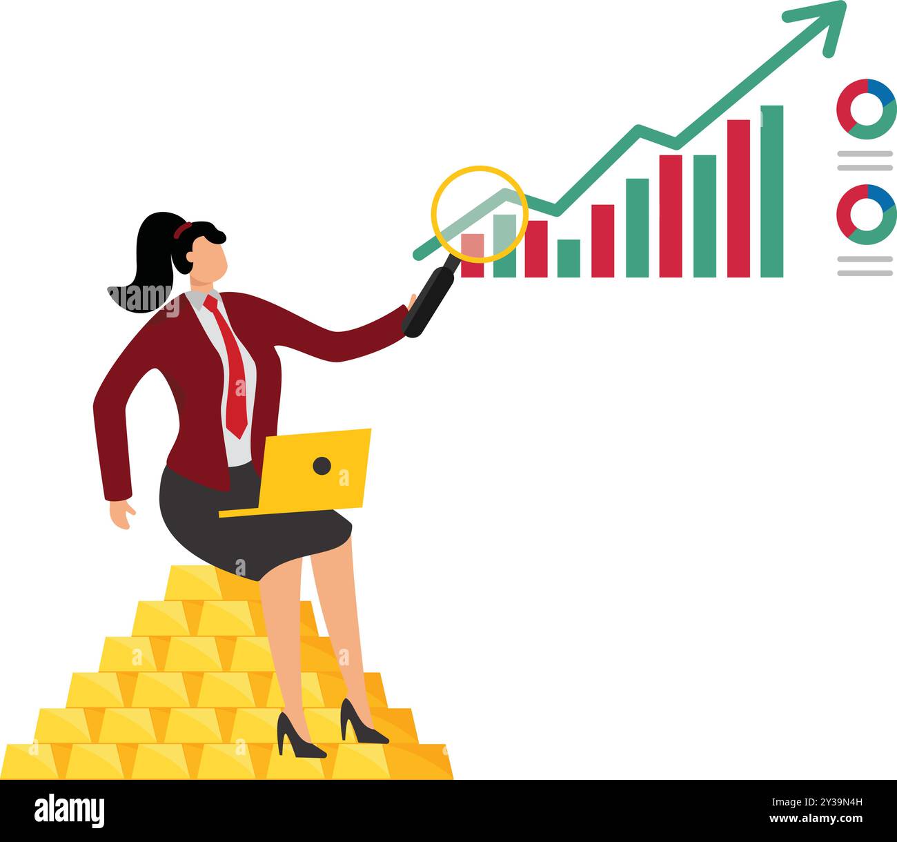 design of data analysis concept, Analysis or Teamwork Stock Vector