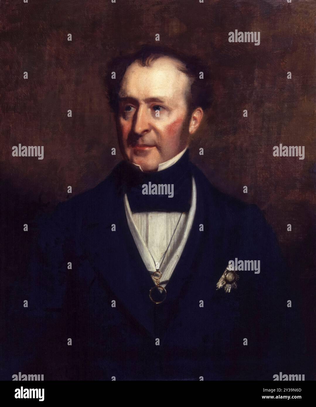 Sir Roderick Impey Murchison, 1st Baronet (1792-1871), Scottish geologist and geographer, portrait painting in oil on canvas by Stephen Pearce, 1856 Stock Photo