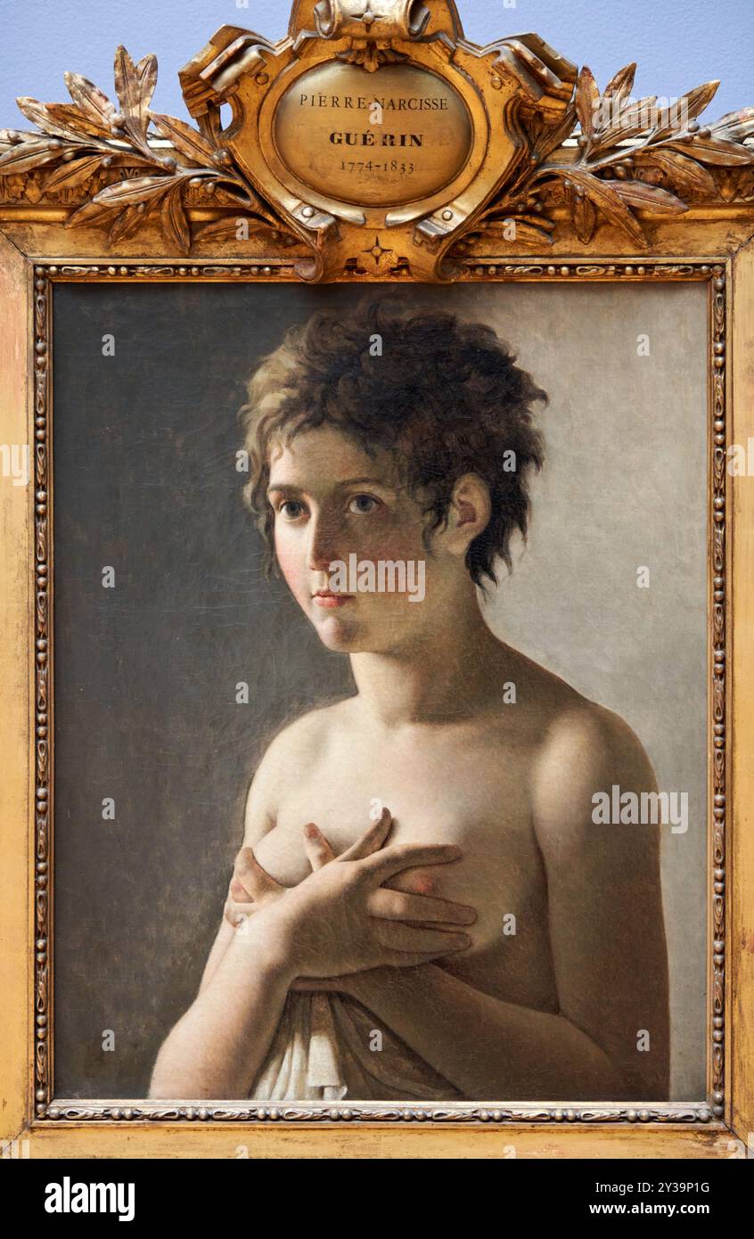 Half-Length Portrait of a Girl, About 1800, Pierre-Narcisse GUÉRIN, Paris, 1774 - Rome, 1833, Musée du Louvre, Paris, France Stock Photo