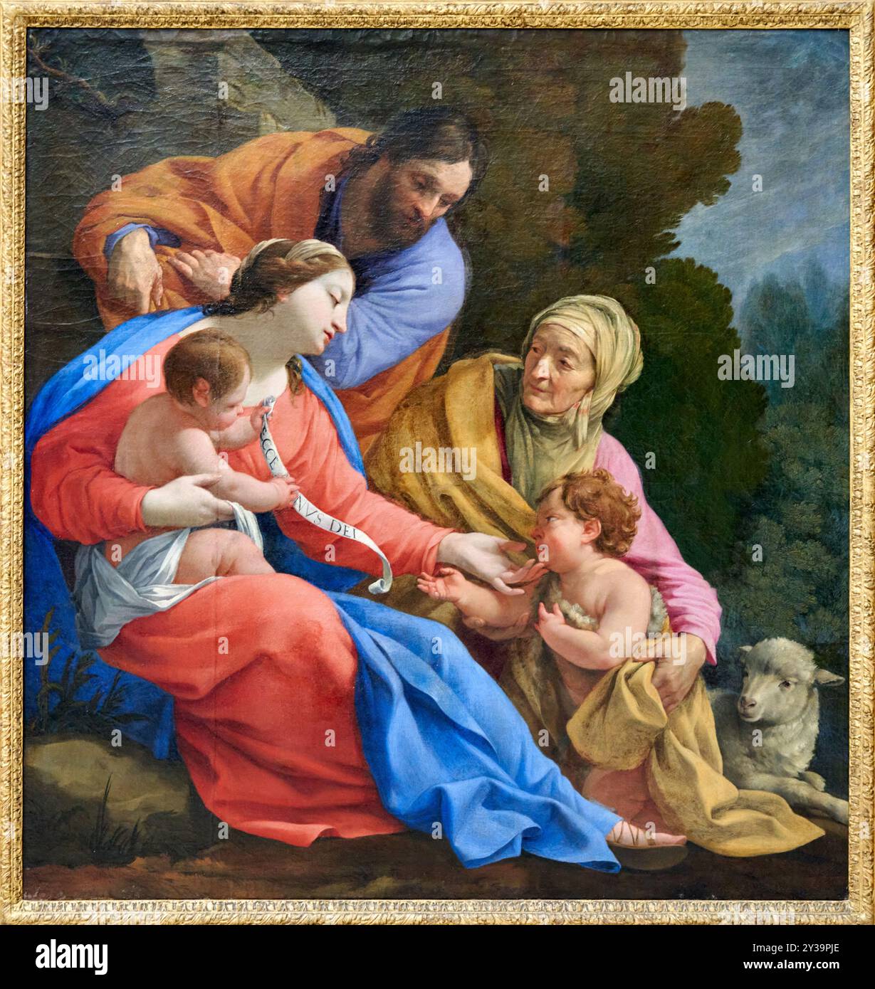 The Holy Family, About 1641-1642, Simon VOUET, Paris, 1590 - 1649, Musée du Louvre, Paris, France Stock Photo