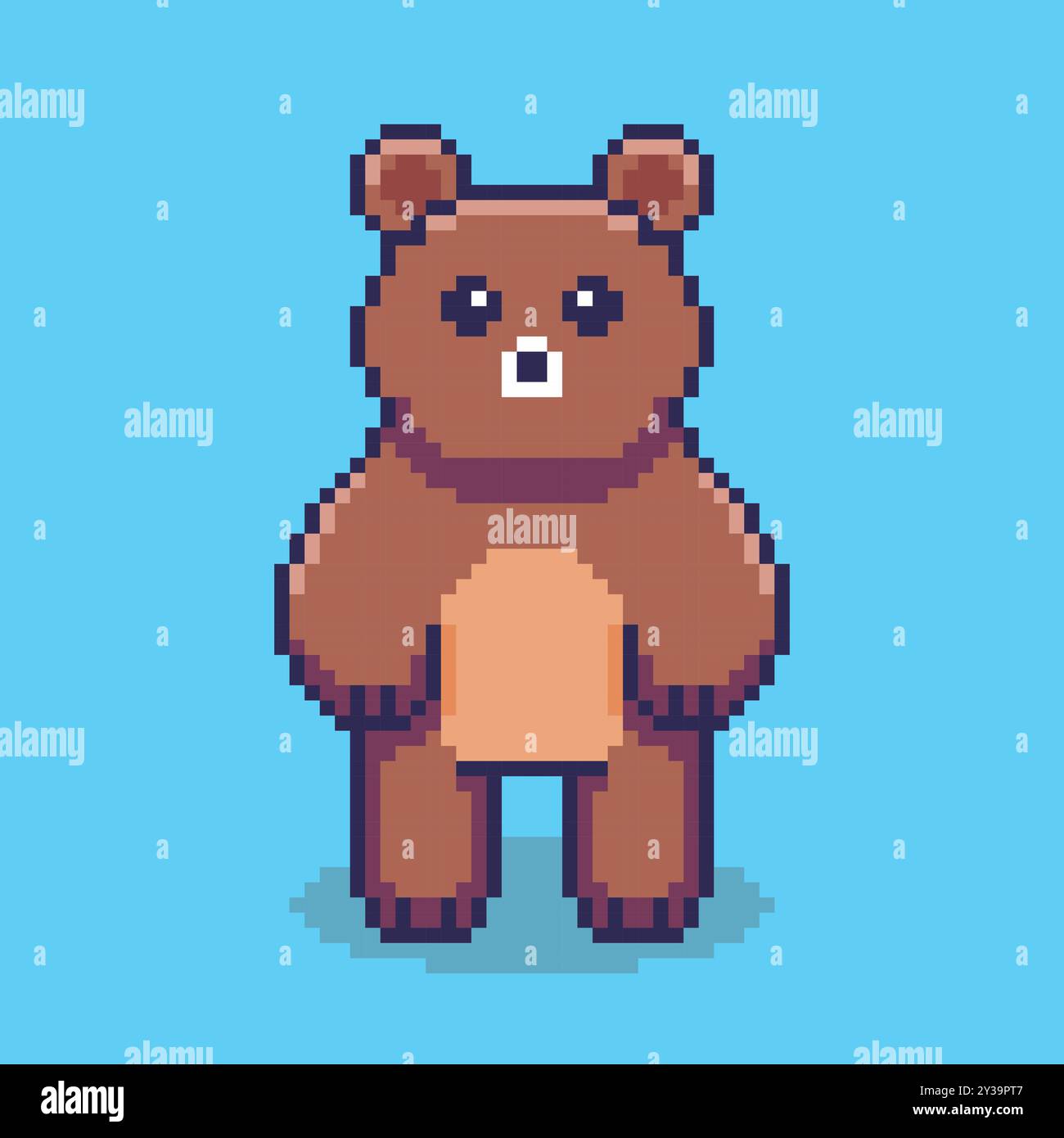 Pixel art cute bear game asset design Stock Vector Image & Art - Alamy