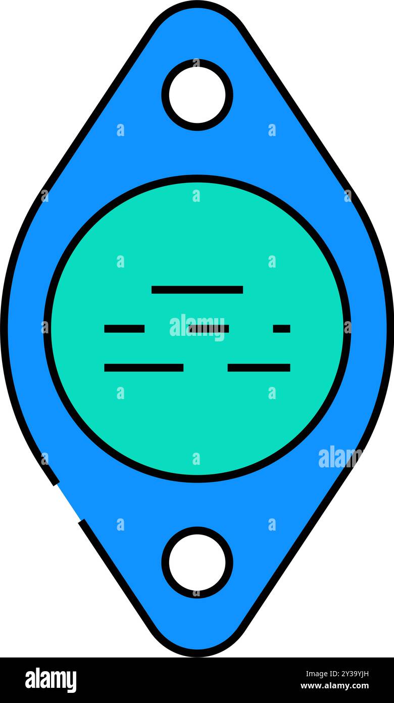 transistor electrical engineer icon color illustration Stock Vector ...