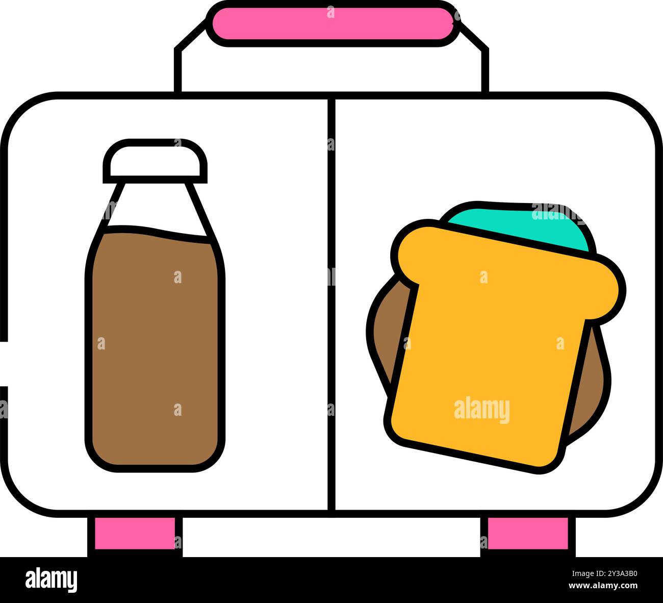 lunch box kids meal icon color illustration Stock Vector Image & Art ...