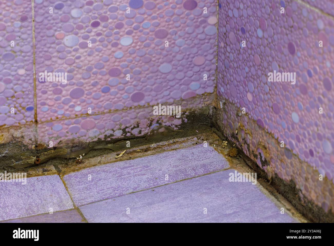 filthy dirty bathroom shower floor corner Stock Photo - Alamy