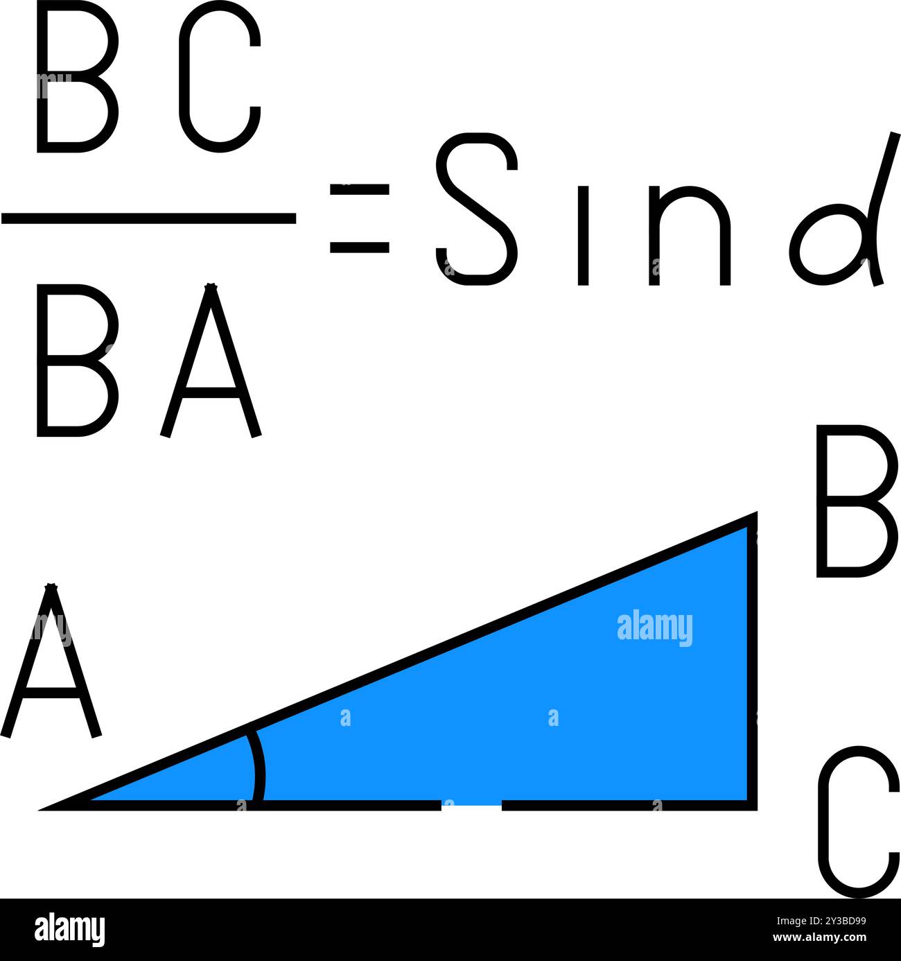 trigonometry math science education icon color illustration Stock ...