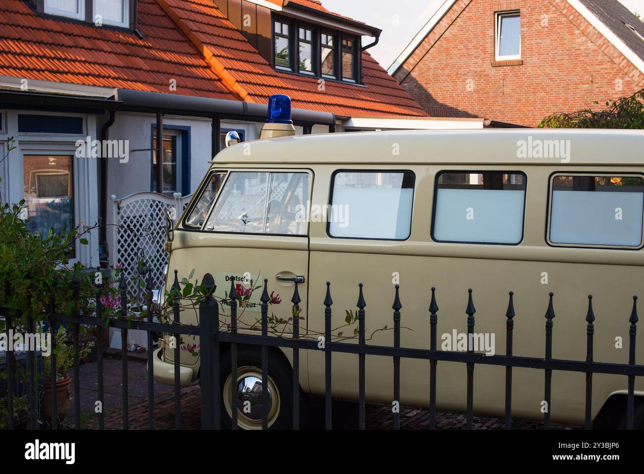 Old VW T1 Ambulance Stock Photo