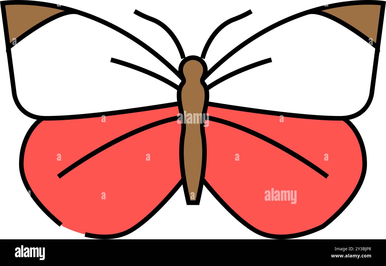 cabbage white summer icon color illustration Stock Vector Image & Art ...